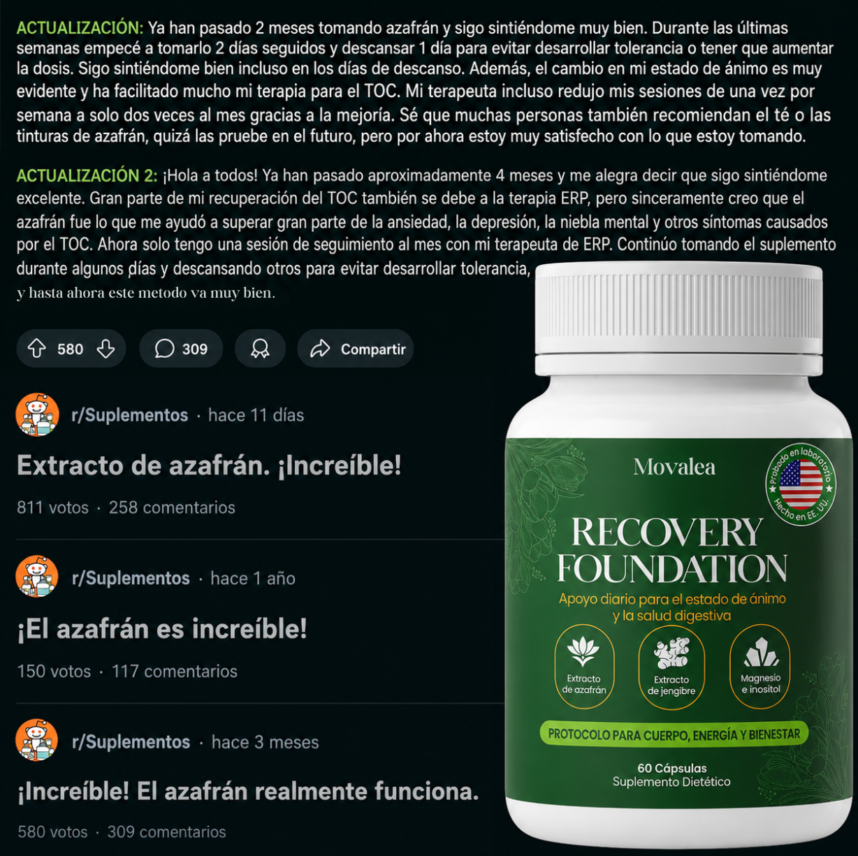Movalea Recovery Foundation Capsulas