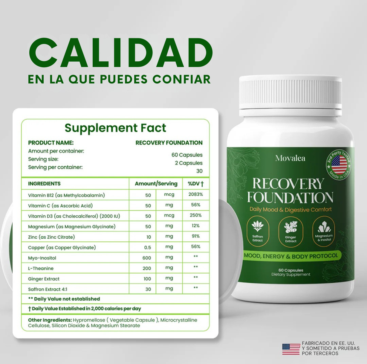 Movalea Recovery Foundation Capsulas